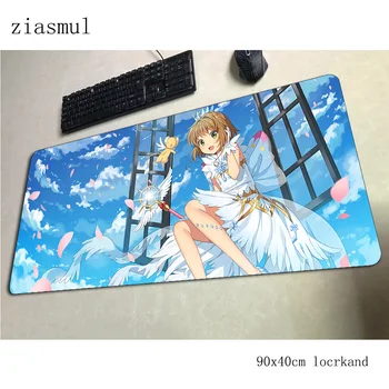 

Cardcaptor Sakura pad mouse big computer gamer mouse pad 900x400x3mm padmouse Popular mousepad ergonomic gadget desk mats