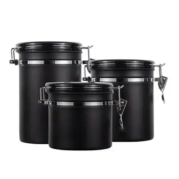 

Airtight Smell Proof Container Stainless Steel Storage Can Coffee Tea Storage Container Canister Food Stoarge Jars With Scoop