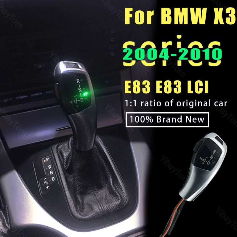 

Replacement Automatic Pre-facelift Black Facelifted Led Gear Shift Knob LHD for BMW X3 E83 LCI 2004-2010 Carbon Fiber Pattern