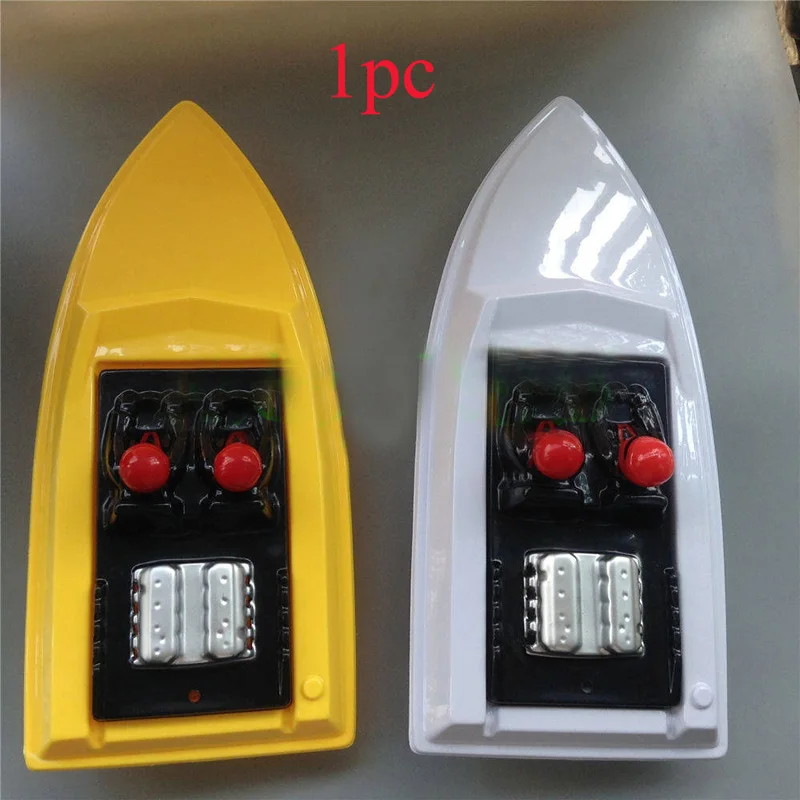 

1PC RC Speed Boat Hull 6x19x40cm Jet Pump Modified Hulls White/light Yellow Mini Plastic for 390 DIY Model Parts