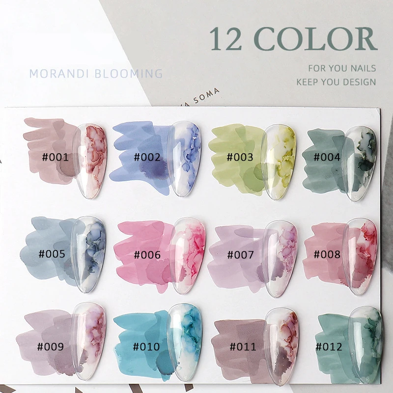 SKVP Light Color Vernid Semi Permanent Gradient Nail Polish Gel blue Blooming Sweet Daily Watercolor Liquid Latex For Nails