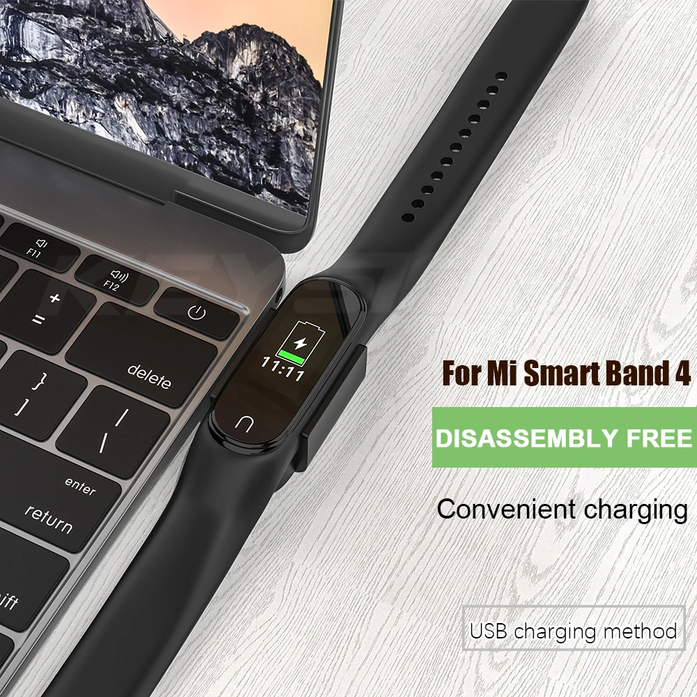 KEYSION Disassembly free Fast Charger Cable For Xiaomi Mi Band 4 global USB Charger Charging Dock for Xiaomi Mi Smart Band 4