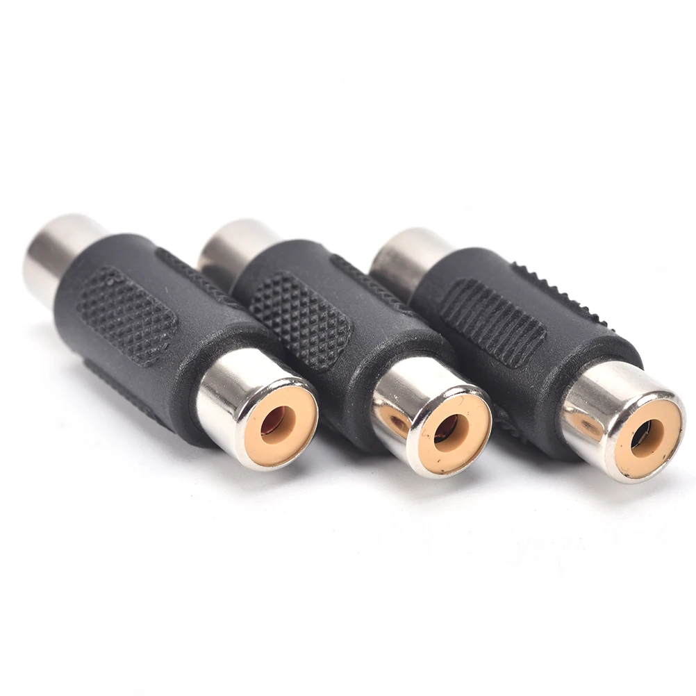 5PCS Silver Plated S-Video Female To Female Lead TV Video Cable Plug Adapter