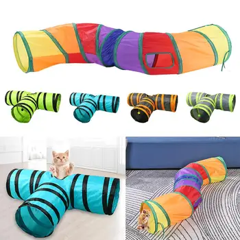 

Funny Pet Cat Tunnel Play Tubes Balls Collapsible Crinkle Kitten Toys Puppy Rabbit Play Dog Tunnel Tubes T-joint