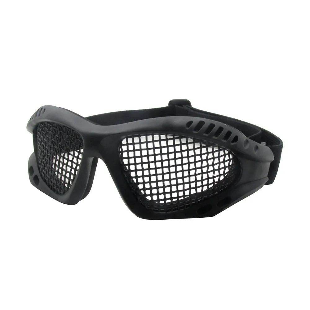 Details about   Airsoft Tactical Eyes Protection Metal Mesh Glasses Net Shock Resistance Goggle 