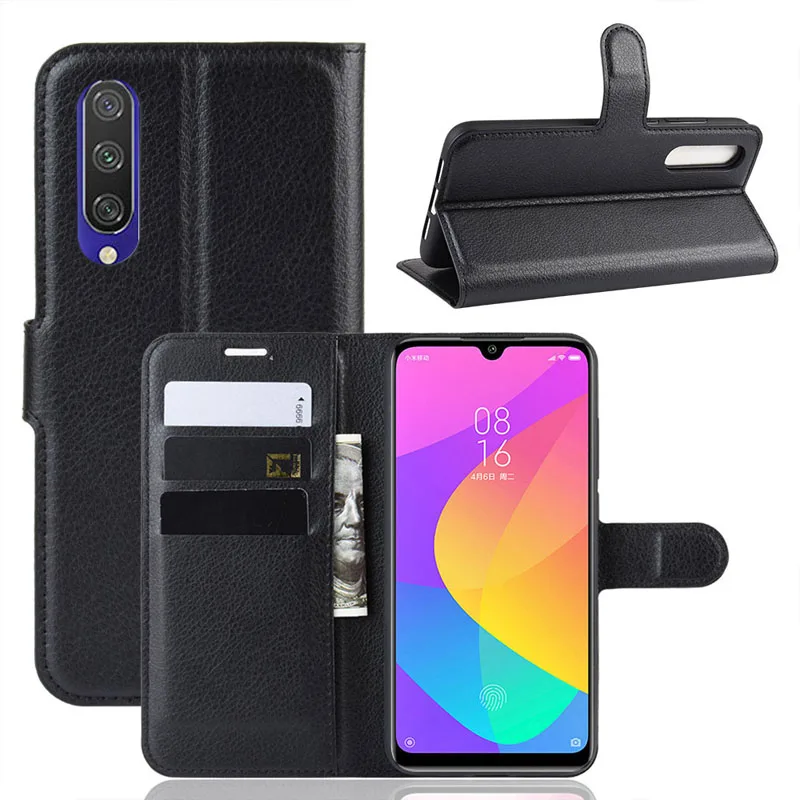 Чехол для Xiaomi Mi CC9 CC9E мягкий силиконовый чехол-книжка из искусственной кожи с