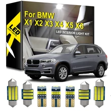 

KAMMURI White Canbus For BMW X1 E84 F48 X2 F39 X3 E83 F25 X4 F26 X5 E53 E70 F15 X6 E71 E72 LED Interior Light Package Kit