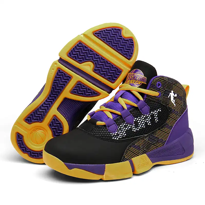 youth purple basketball shoes