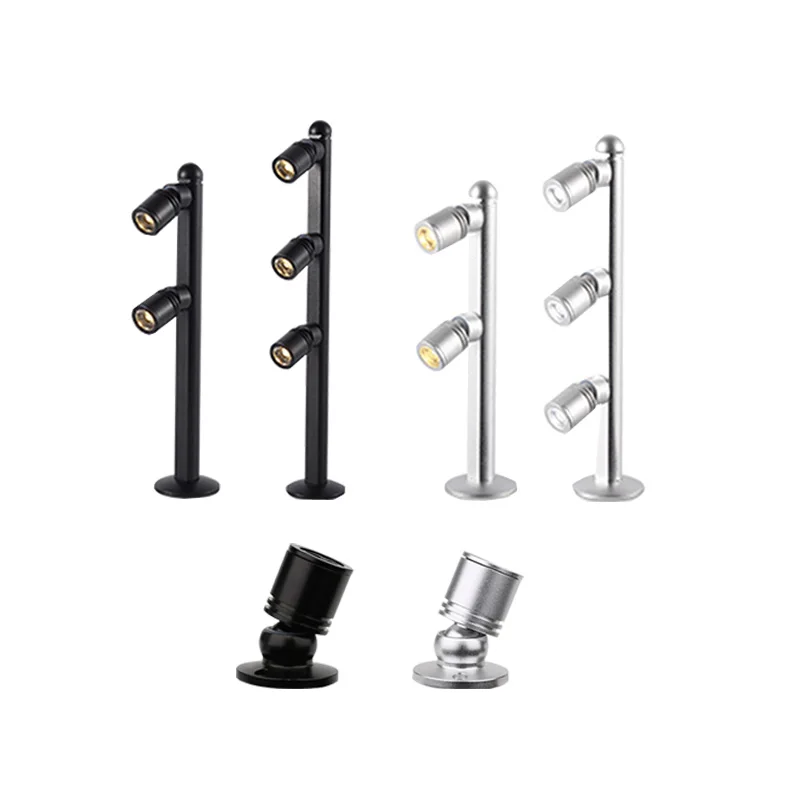 2 / 3 head 1W 2W 3W Mini LED Spotlight Ceiling Down Lights AC85-265V Surface Mounted Light bulbs For Cabinet Counter Showcase led downlight led spotlight