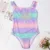 2021 3-16Years Girls Swimsuit Brand New Summer Children Girls One Piece Swimwear Купальники Пляжная Одежда Купальники Монокини A364
