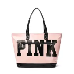 Женская сумка с розовыми буквами, кожаная сумка для женщин 2019, женская сумка через плечо