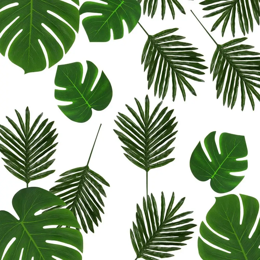 Durable Artificial Plants 1Pc Tropical Palm Leaf Fake Plant Home Office Wedding Party Decoration | Дом и сад