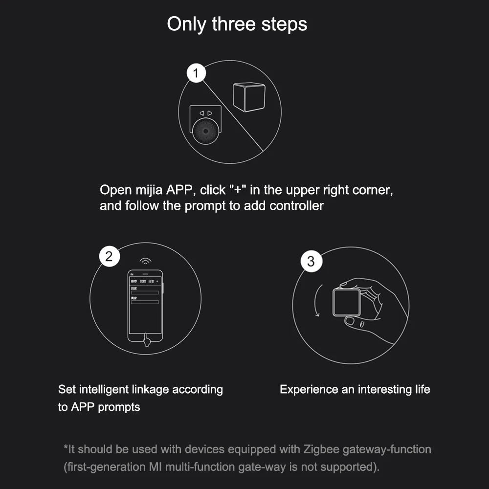 Aqara контроллер Magic Cube, версия Zigbee, управляемое шесть действий, устройство для умного дома, работает с контроллером приложений mijia Home