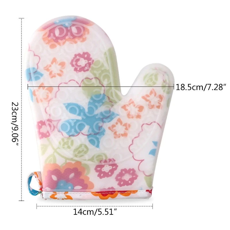 Premium Silicone Pot Holders Non-Slip Oven Mitts Hook Holes Design Cotton Lining Easy to Use and Store Hook Holes Design