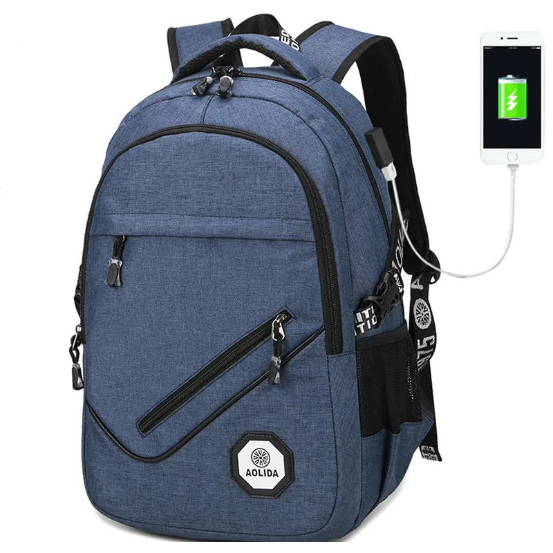 

High-end Oxford USB Charging Function Travel Bag Backpack Large-capacity Computer Bags Laptop Men Women Backpacks Zipper