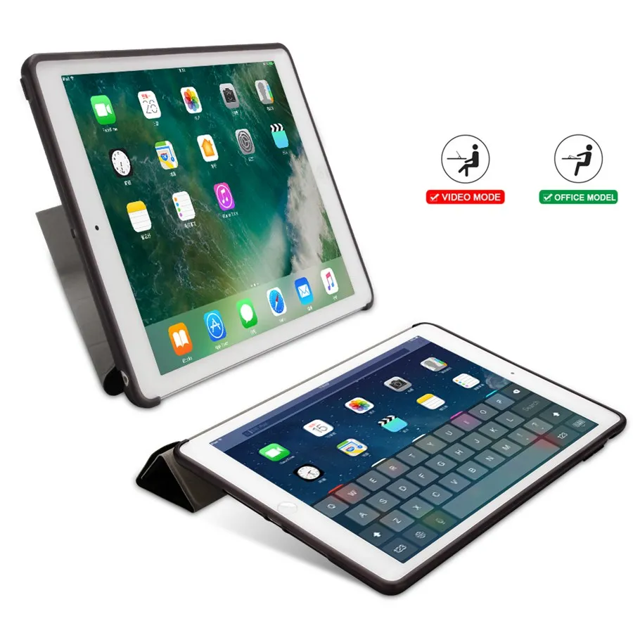 Мягкий силиконовый чехол из искусственной кожи для Apple iPad 10,2 смарт-чехол-подставка для iPad 7 7th A2200 A2198 A2232 чехол для планшета+ пленка+ ручка