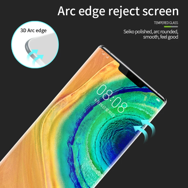 Для huawei mate 30 Pro стекло закаленное MOFi 3D изогнутый полное покрытие защитная пленка протектор экрана