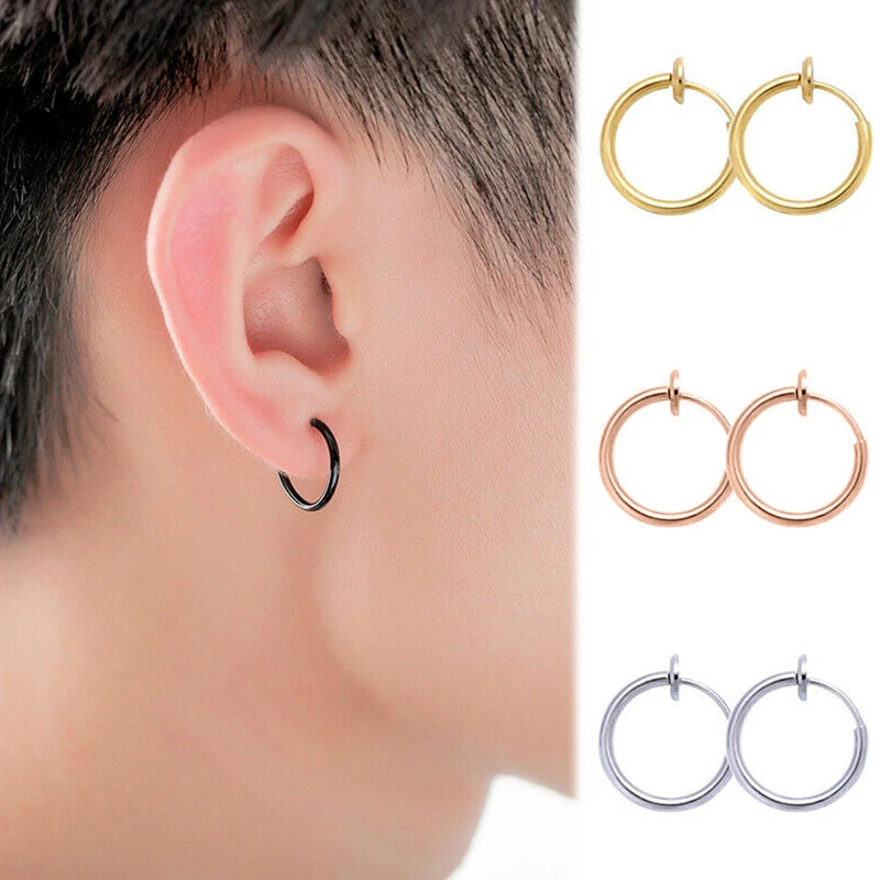 spring hoop earrings non pierced ears