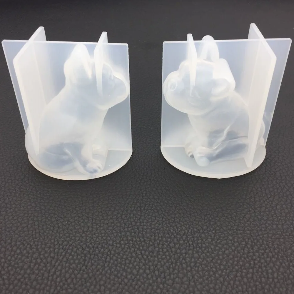 1pc Hand Craft Bulldog Epoxy Clear Silicone Resin Liquid Mold Pendant Casting Beads Crystal Molds DIY Jewelry Making Tool