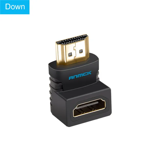 Anmck HDMI адаптер 270 90 градусов правый угол мужчин и женщин кабель конвертер 4K HDMI удлинитель для PS4 HDTV HDMI разъем - Цвет: Down-TYPE 1