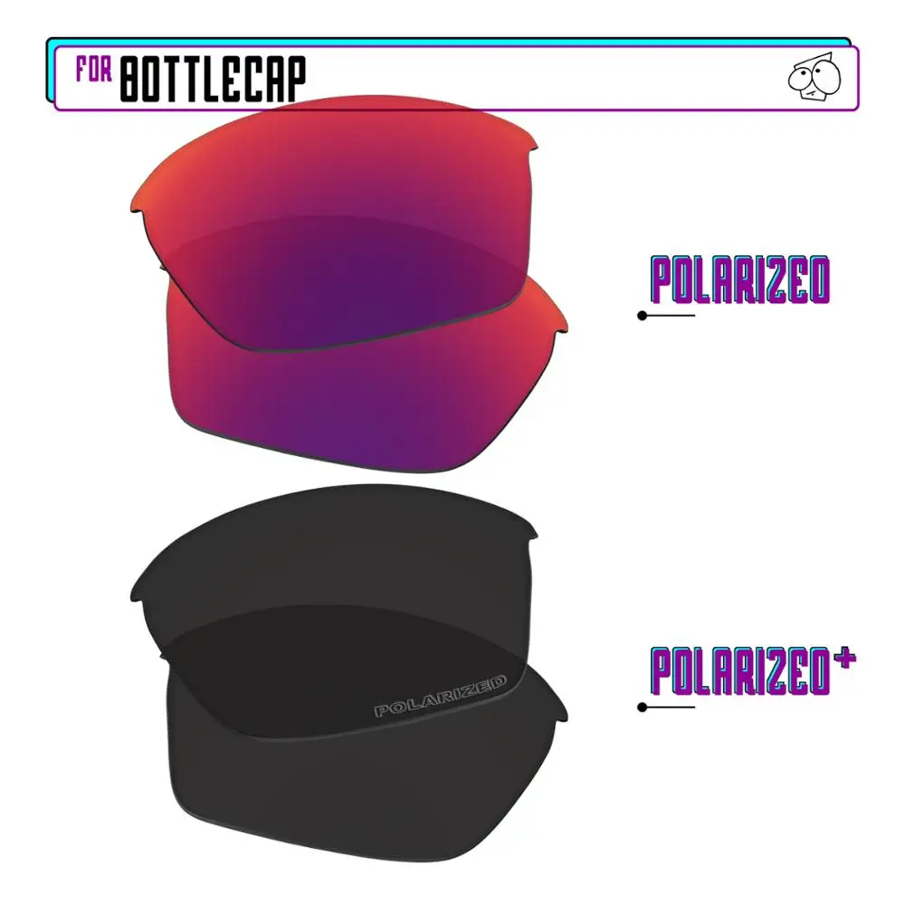 

EZReplace Polarized Replacement Lenses for - Oakley Bottlecap Sunglasses - BlackPPlus-MidnightP