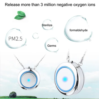 

Personal Wearable Air Purifier Necklace/Mini Portable Air Freshner Ionizer/Negative Ion Generator/Odor Eliminator/Remove Smoke