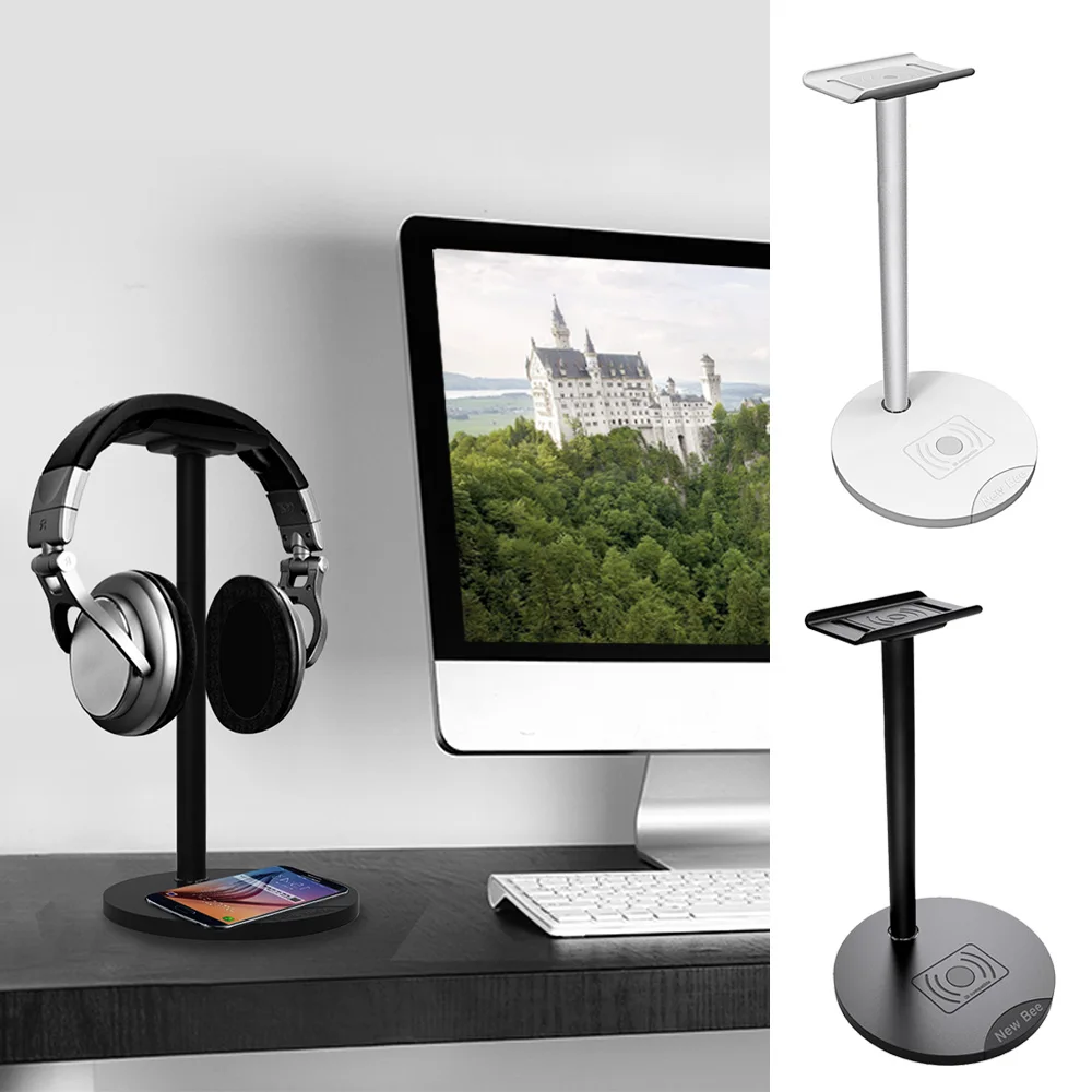 Vococal 2 in 1 Headphone Stand Holder Rack over ear Earphone Bracket Hanger Wireless Charger for Samsung S7 S6 S7 S6 Edge S 7 6