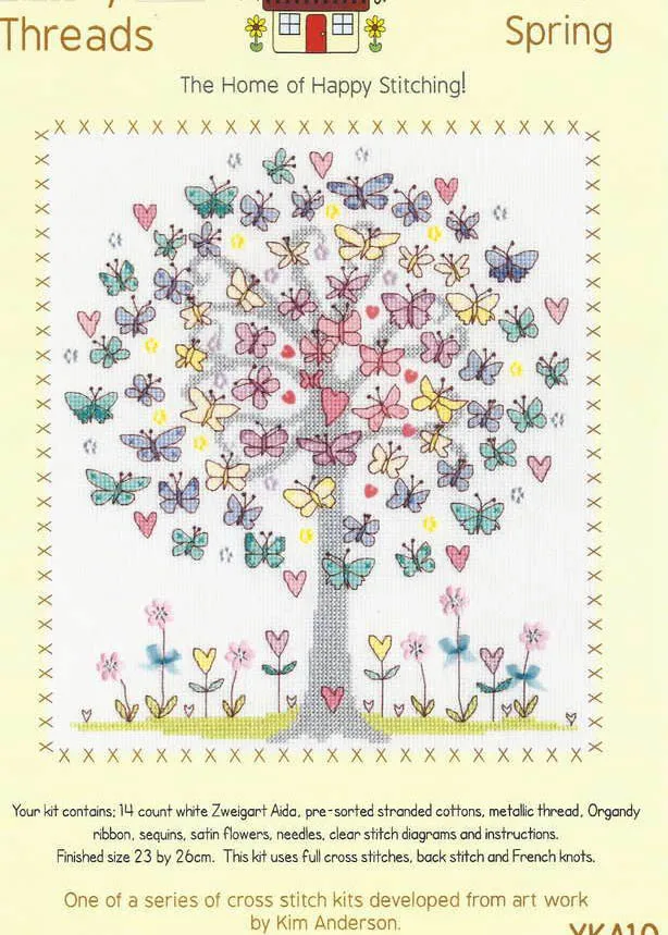 

Rabbit and fox with love cross stitch kit Animal cotton thread Love lock canvas stitching embroidery Bothy Threads