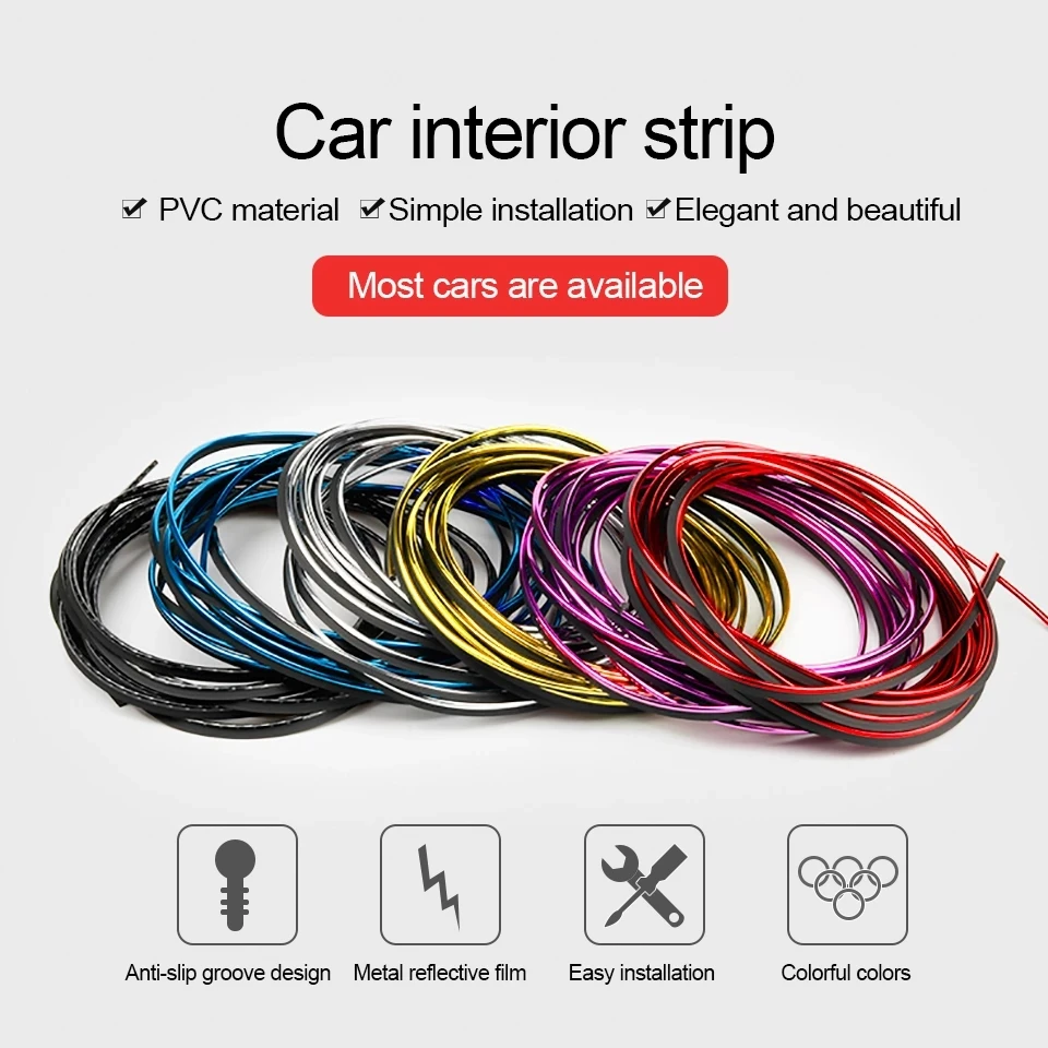 Universal Car Styling Car Interior Decoration Strips Detachable Gap Auto Seal Dashboard Door Edge Moulding Trim Line Strip 10M car moulding decoration,interior mouldings,interior moulding trim strip