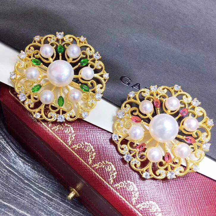 

DIY Accessory Japanese Korean Nobility Elegance Generous Top Grade Fashion New Style Colorful Elegant Pearl Brooch Elegant Corsa