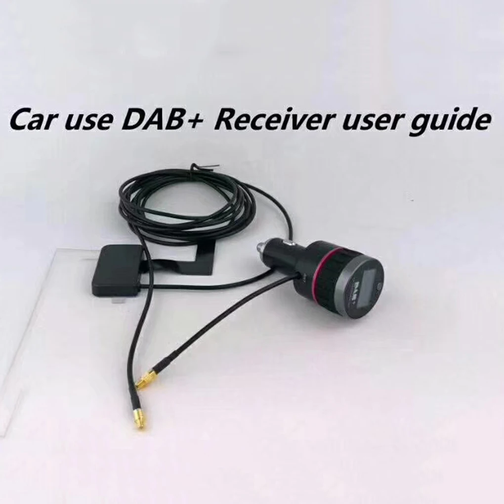 Автомобильный DAB+ приемник прикуривателя 1," ОСД дисплей Автомобильный цифровой FM радио приемник антенна комплект