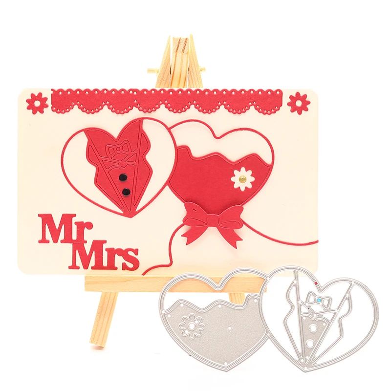 

Naifumodo Heart Dies Metal Cutting Dies Scrapbooking Embossing Dies Cut Stencils Cards Craft Dies for New 2019