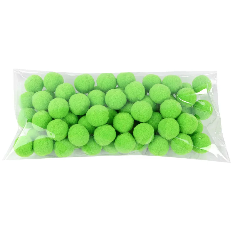 Light green 25 мм 50 шт DIY мягкий пушистый шарик-помпон для открыток шляпа сумка для одежды Ювелирные изделия декоративный помпон новое украшение для дома - Цвет: Light green