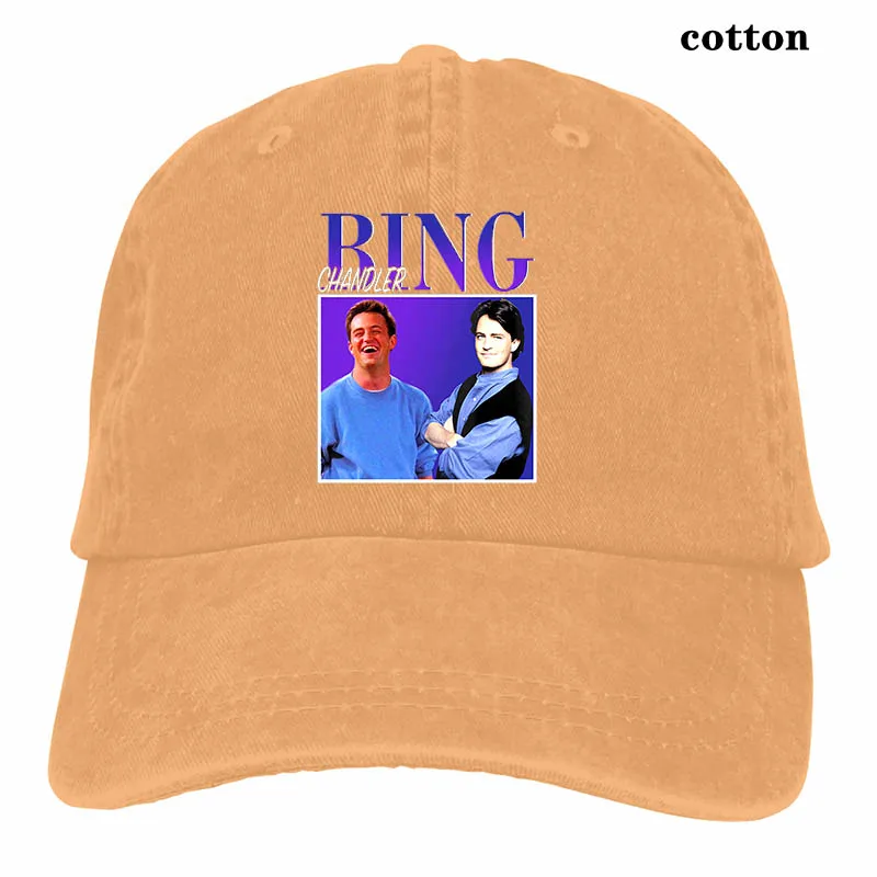 Bing Chandler, вдохновленный друзьями, сериал Matthew Perry Merch, винтажная бейсболка 90s в стиле почитания для дня рождения - Цвет: 3-Natural