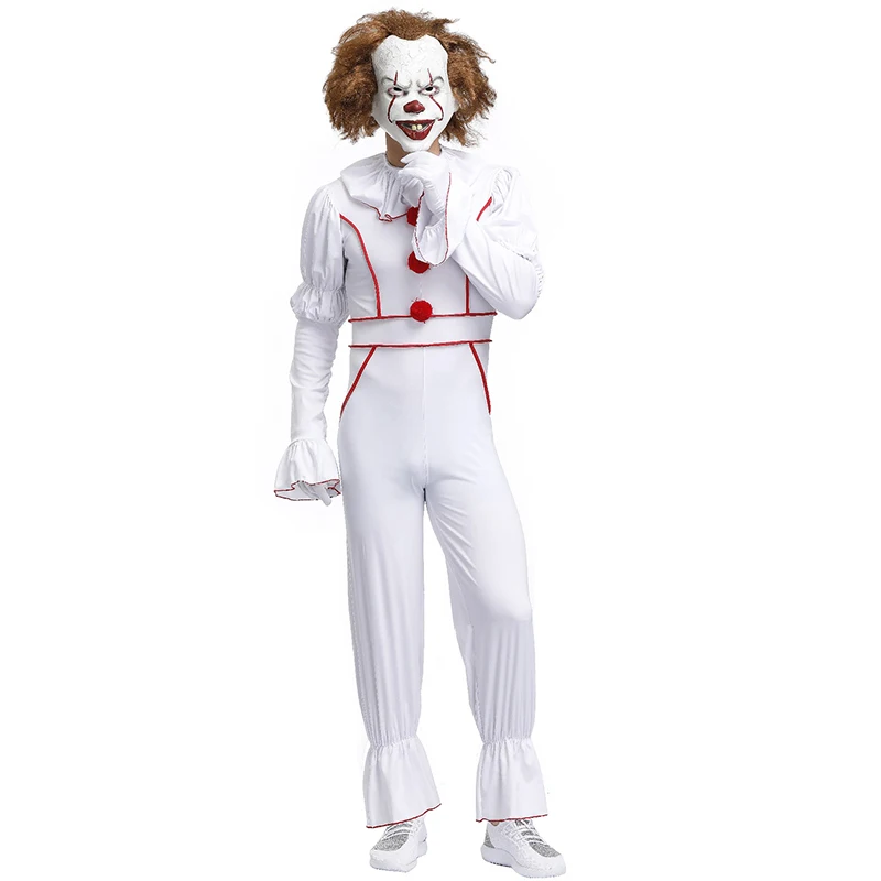 Stephen King's It Pennywise косплей костюм пара наряд клоунессы костюм комбинезон женские мужские костюмы для Хэллоуина Костюм для вечеринки