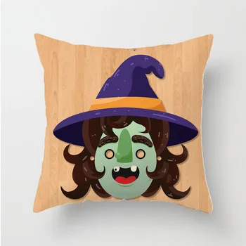 

3D printed Halloween pumpkin One Piece Polyester Decorative Pillowcases Throw Pillow Cover Square Zipper Pillow cases style-3