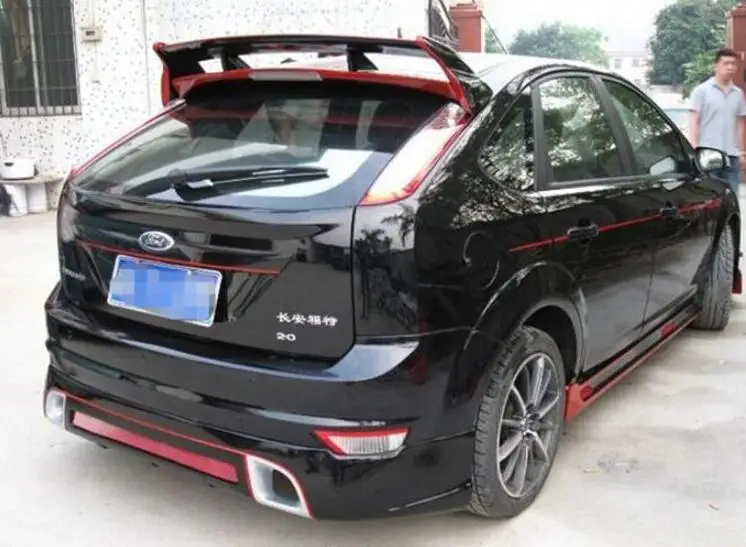

High quality ABS primer Car Rear Trunk Lip Spoiler Wing Fits For Ford FocuS Hatchback RS Style 2005-2014