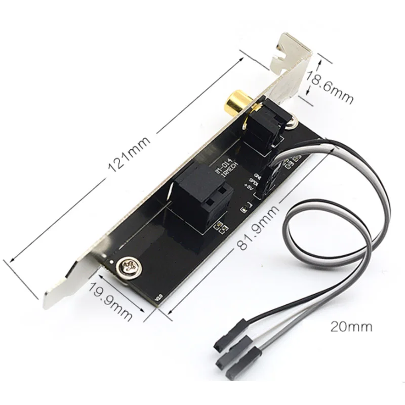 SPDIF Optical and RCA Out Plate Cable Bracket Digital Audio Output for ASUS Gigabyte MSI Mother 2