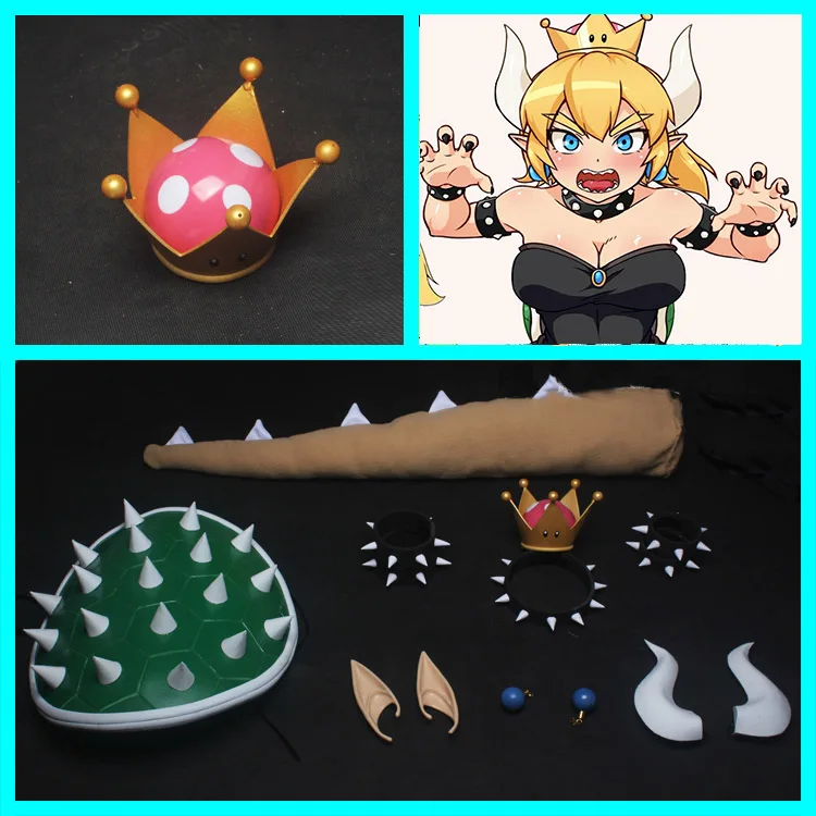 Аниме Супер Марио косплей реквизит Принцесса Bowsette аксессуары косплей реквизит Хэллоуин вечерние Kuppa Koopa косплей реквизит оборудование