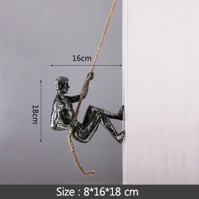 Смола Vistory человек скульптура домашнее украшение Висячие Oranament настольное украшение подарки на день рождения статуя произведение искусства Ремесла - Цвет: B