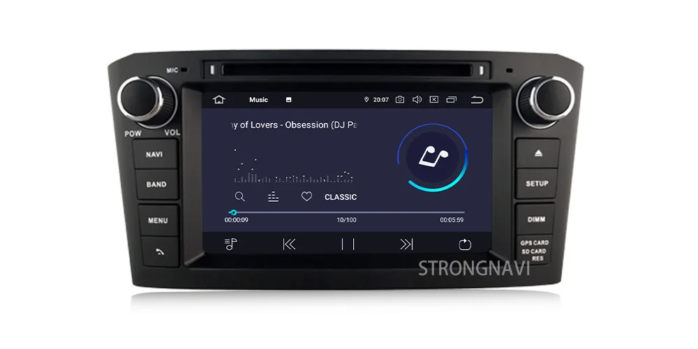 7 дюймов Android 9,0 автомобильный мультимедийный плеер для Toyota Avensis T25 2003-2008 Радио RDS gps навигации Аудио Видео Резервное копирование Камера