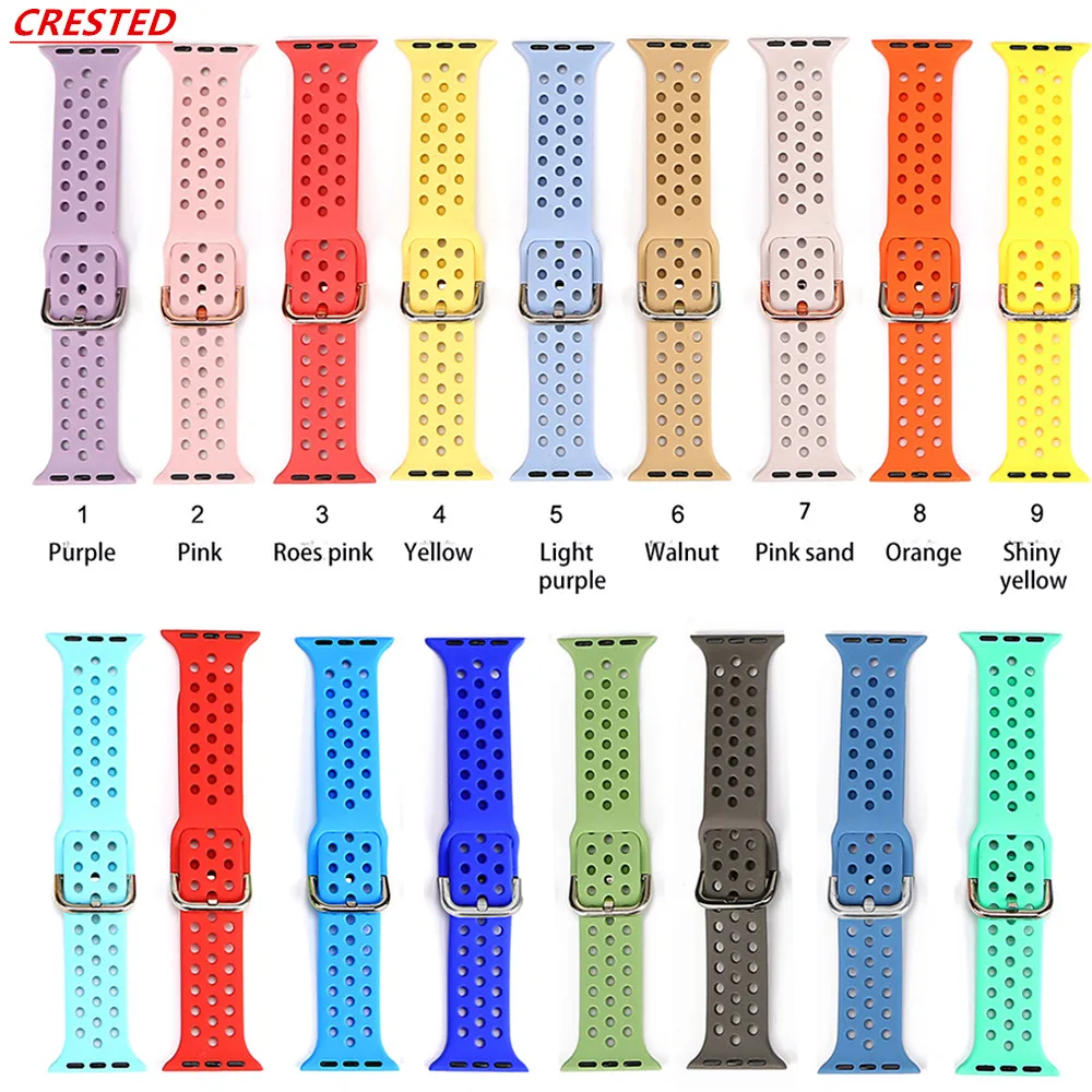 

Strap For Apple Watch band apple watch 5 4 3 44mm 40mm iWatch band 5 42mm 38mm Sport silicone bracelet correa watch Accessories