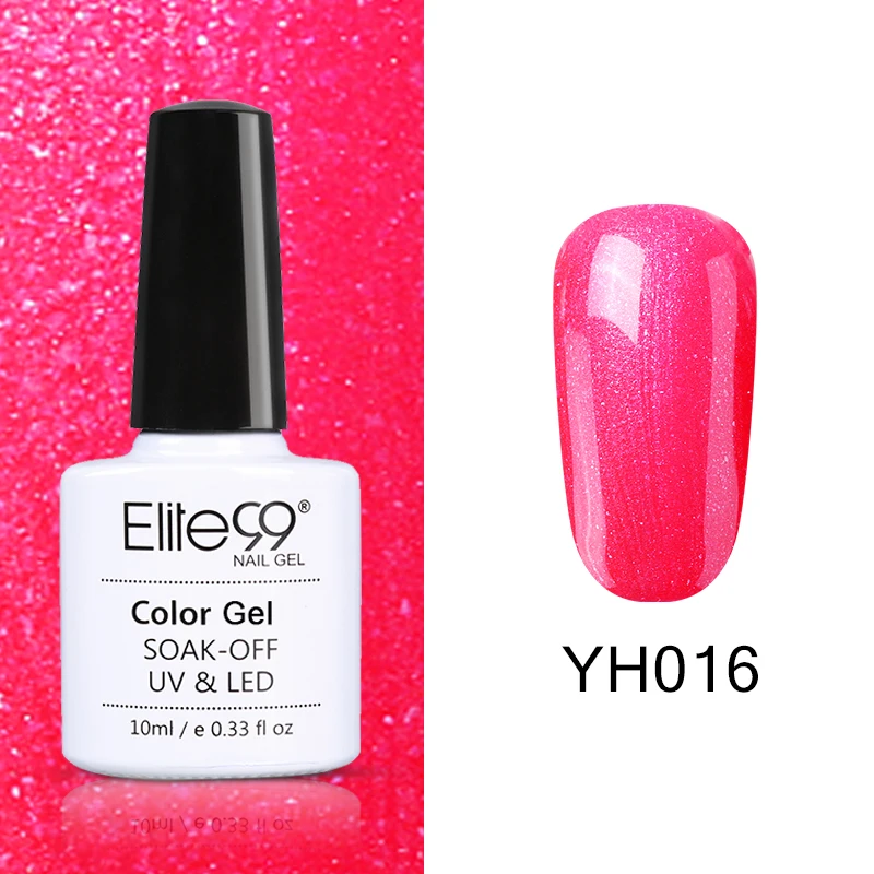 Elite99 Vernis Полупостоянный 10 мл Светодиодный УФ-гель замачиваемый пурпурный цвет светодиодный лак для ногтей нужна лампа отверждения Гель-лак - Цвет: YH016
