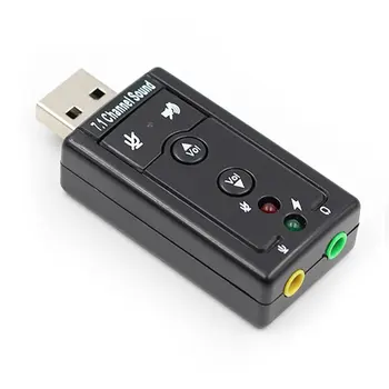 

7.1 External USB Sound Card USB To Jack 3.5mm Headphone Digital Audio Adapter Microphone Sound Card For Mac
