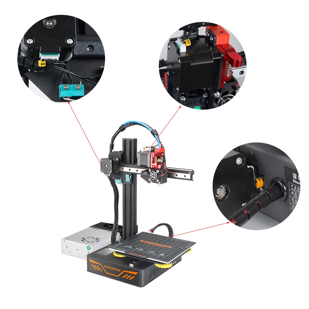 3Dプリンター Kp3s-3Dプリンターxeyz軸ケーブル,42線式ステッピングモーター,ダブルZ