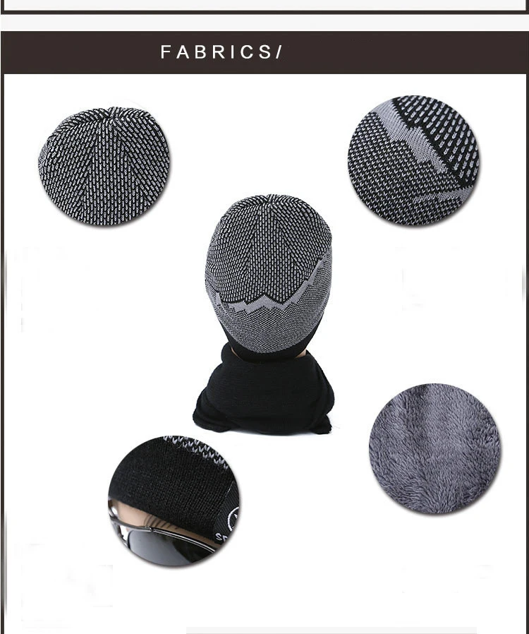Мужская шапка, теплая зимняя мужская вязаная шапка Skullies Beanies, шапка для женщин, толстая бархатная вязаная шапка, мягкая удобная шапка