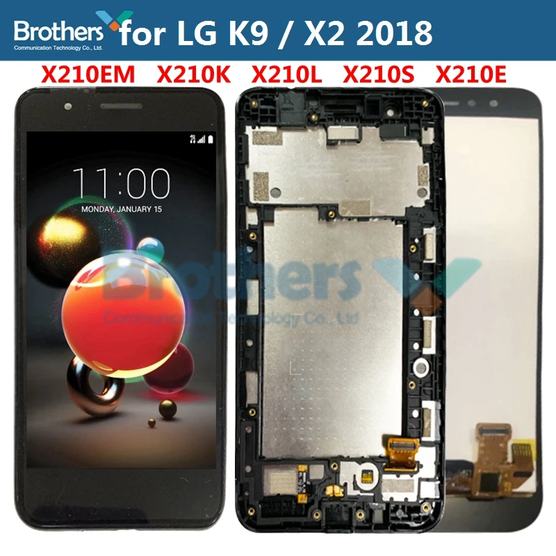 ЖК-экран для LG K9 X210 X2 2018 ЖК-дисплей X210EM X210K X210L X210S X210E X210NMW цифровой преобразователь