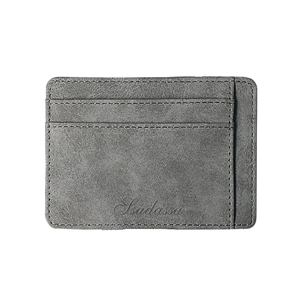 Ultra Thin Mini Wallet Men's Small Wallet Business PU Leather Magic Men Wallet High Quality Coin Purse Credit Card Holder Wallet