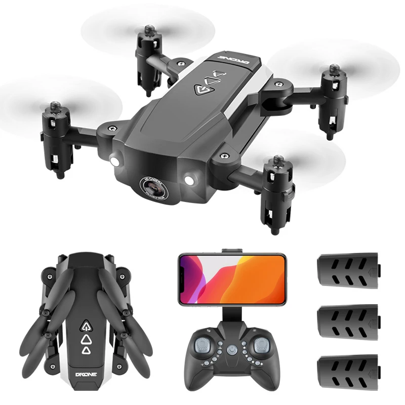 Mini Drone With 1080P Camera Foldable FPV RC Quadcopter HD Wifi Dron Selfie Helicopter Electric Flying Toy | Игрушки и хобби