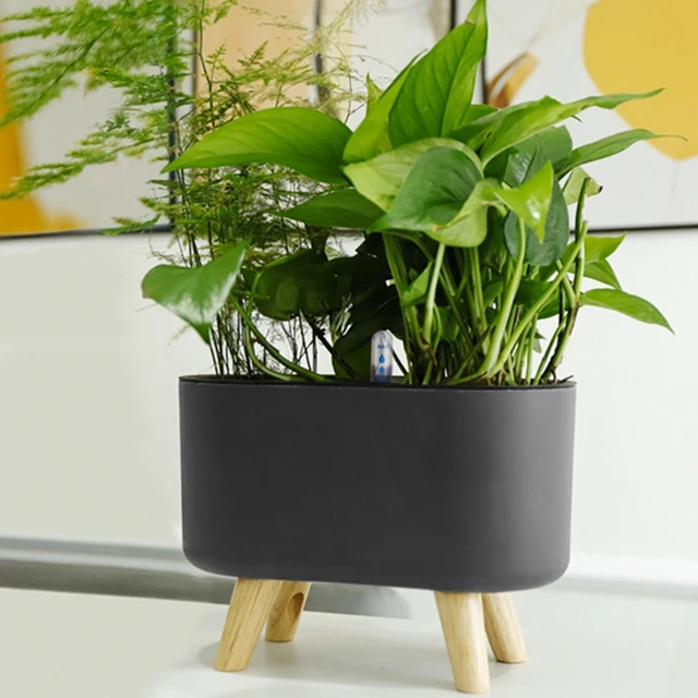 Kreatív Automatikus Önmagában Lévő Műanyag Növényi Edény Vízszint Jelzőpadlótáblával Asztallap Virágcserepő-Ültetvényes Csúszásgátló Wo - Image 4